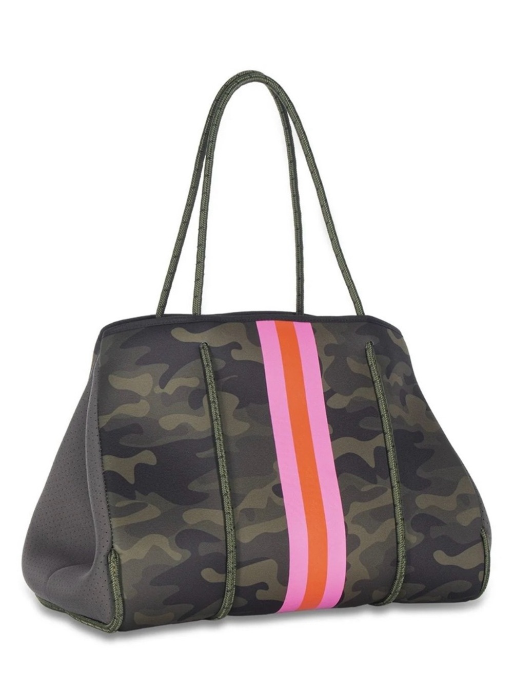 HAUTE SHORE Hot Pink Neoprene Tote with Black Trim - Picture 7 of 10
